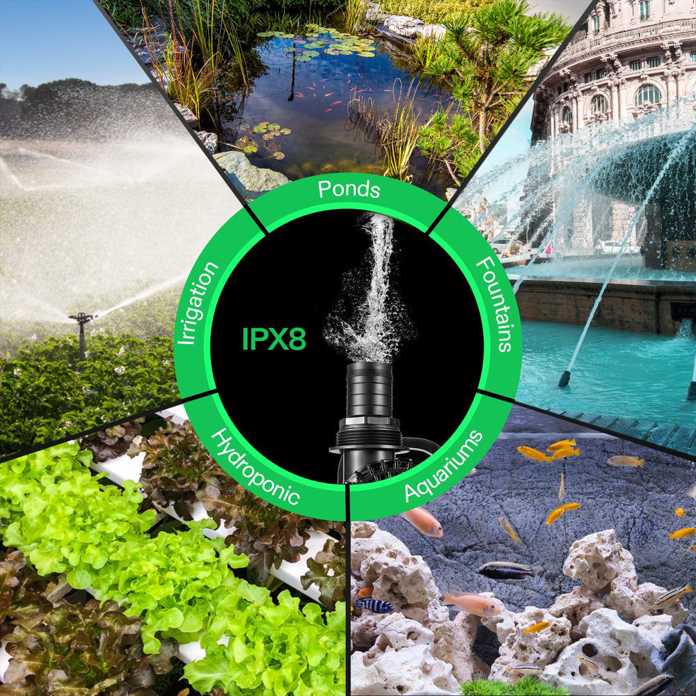 VIVOSUN pump next to measuring tape showing compact size and portability