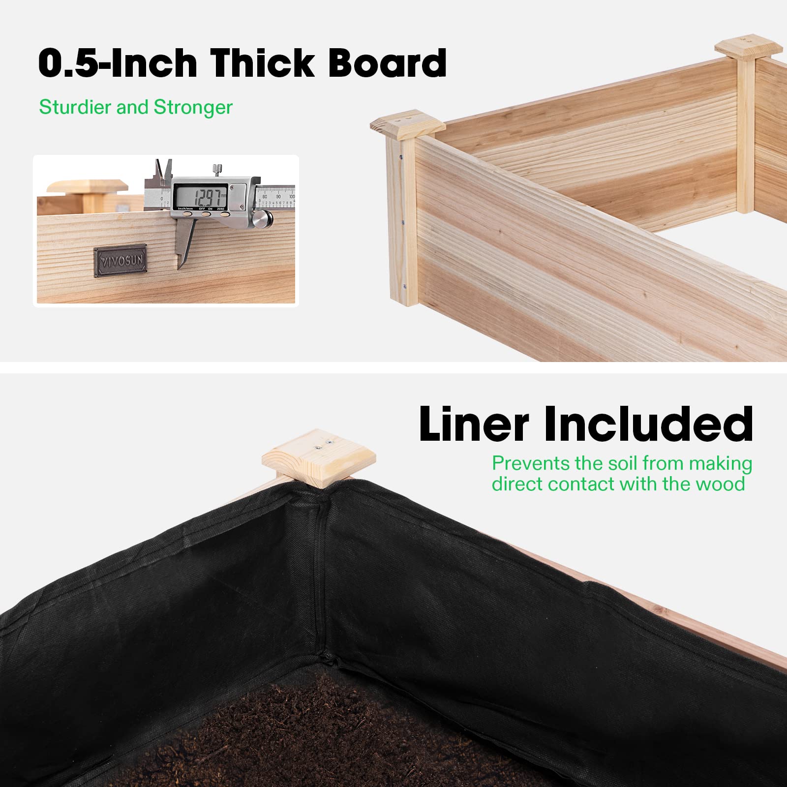 VIVOSUN gardening gloves included with bed for comfortable planting
