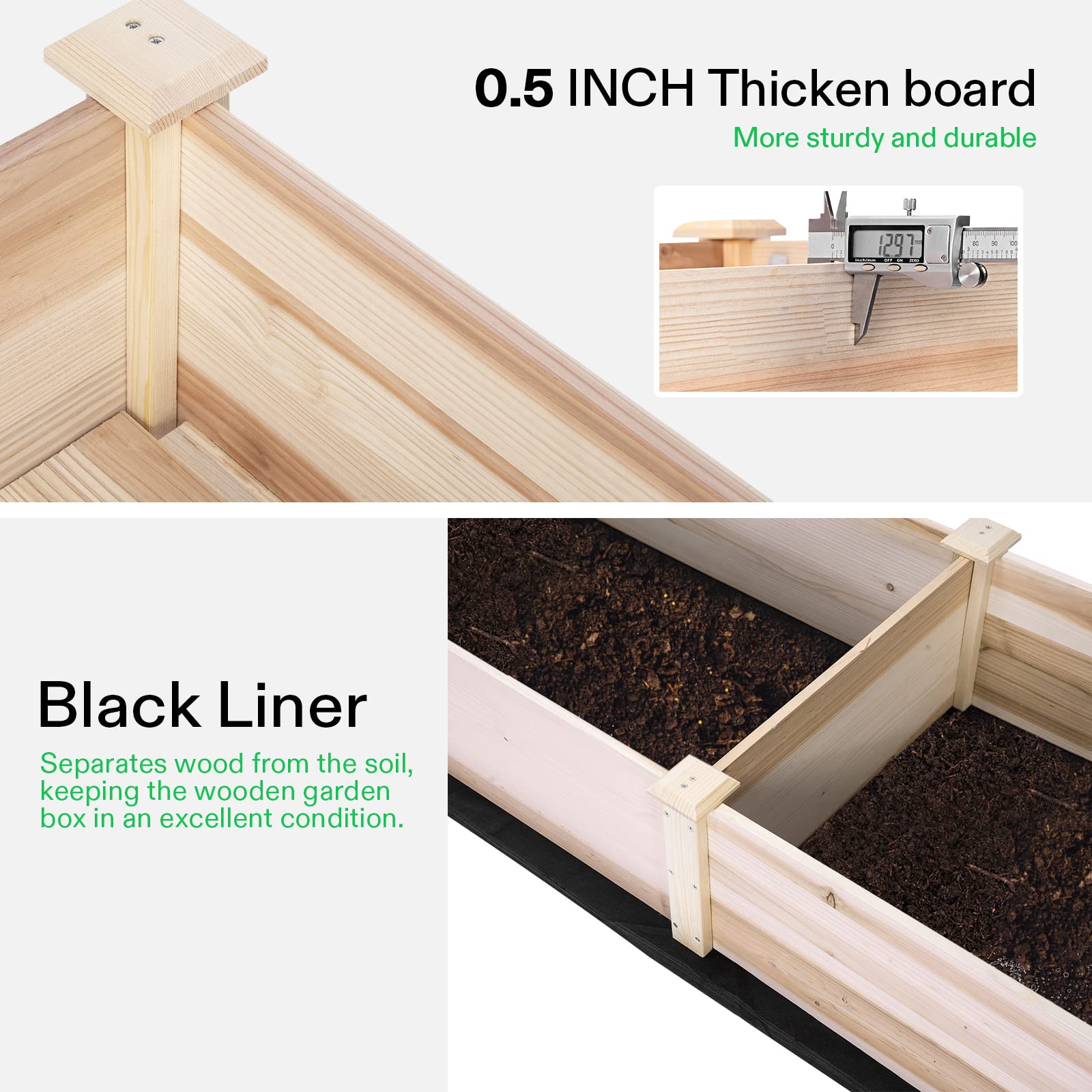 VIVOSUN image of included liner and gloves emphasizing protection and ready-to-use convenience