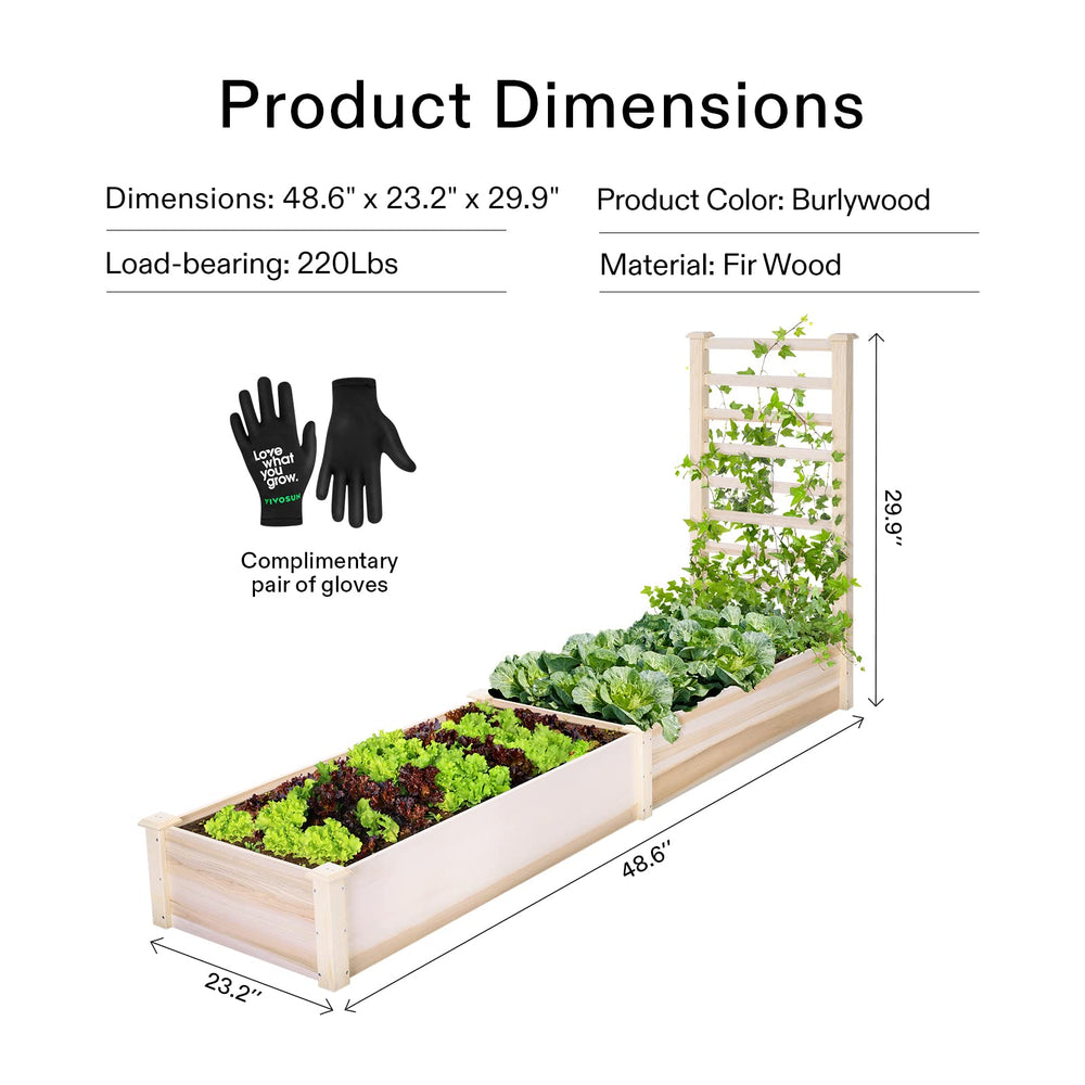 VIVOSUN scale shot with person next to planter showing comfortable planting height and size