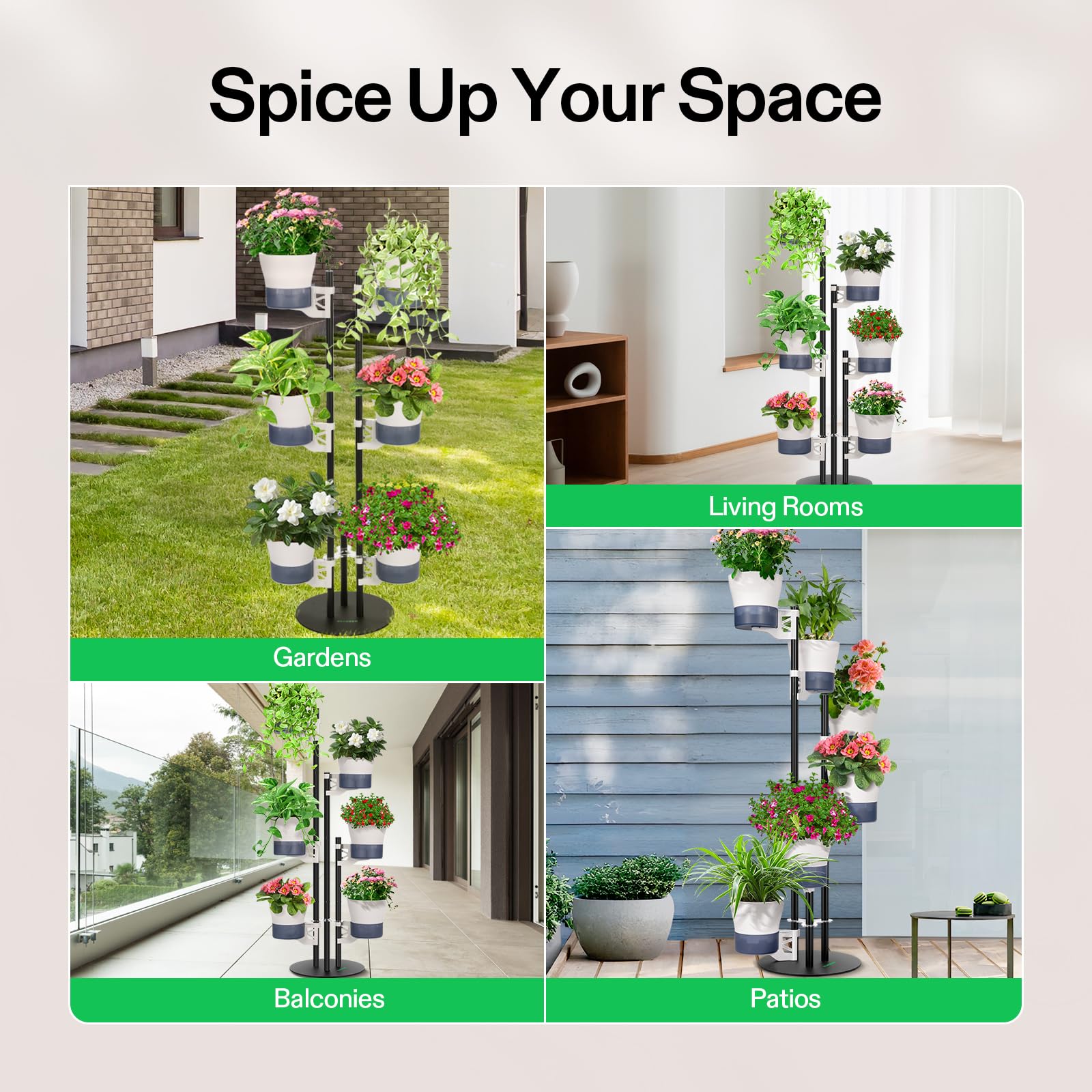 VIVOSUN removable planter and support clip close-up showing easy assembly and secure hold