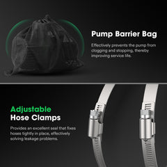 VIVOSUN rotatable outlet with two spout adapters for flexible hose connections and leak prevention
