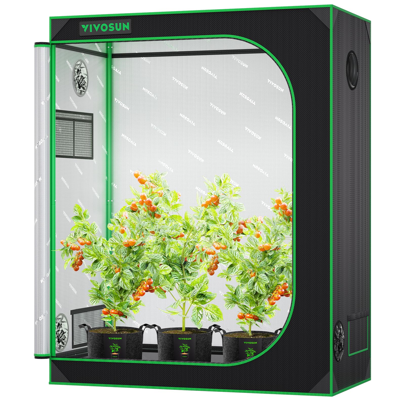 VIVOSUN S425 removable floor tray for easy cleanup and runoff containment