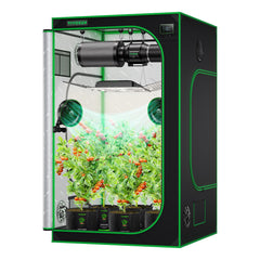VIVOSUN front view of 4x4 grow tent showing full enclosure and doorway for easy access