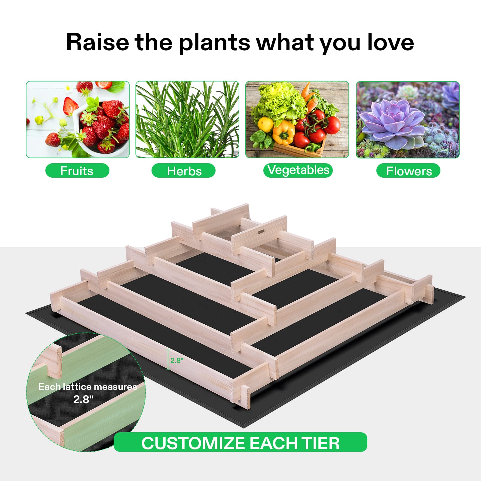VIVOSUN raised bed on a balcony for scale and space-saving gardening benefit