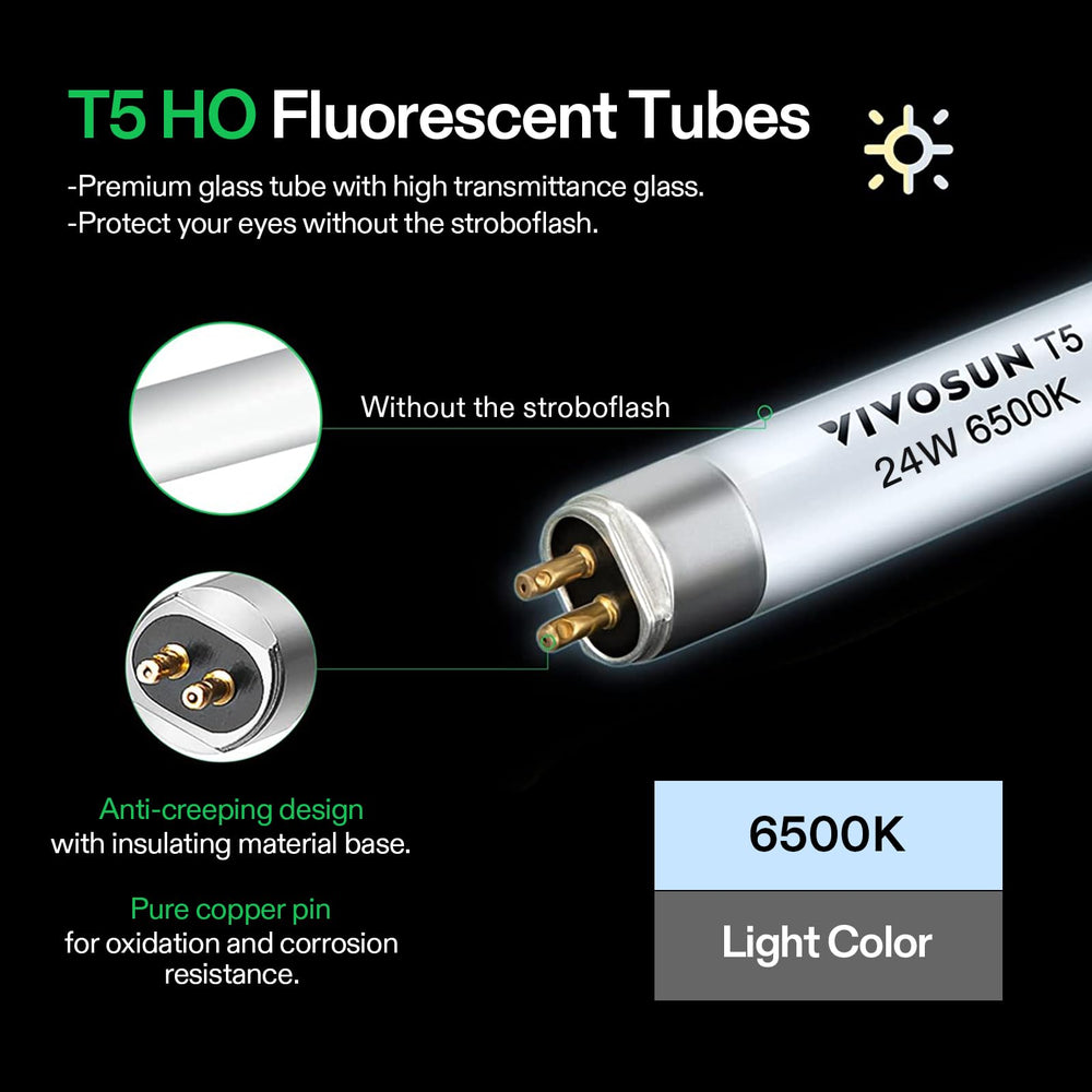 VIVOSUN spectral chart illustrating 6500K blue-rich spectrum benefit