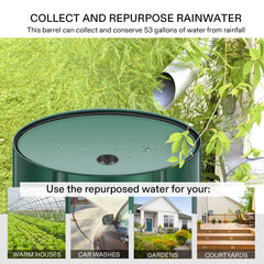 VIVOSUN spigot and hose connection detail showing leakproof setup for easy watering