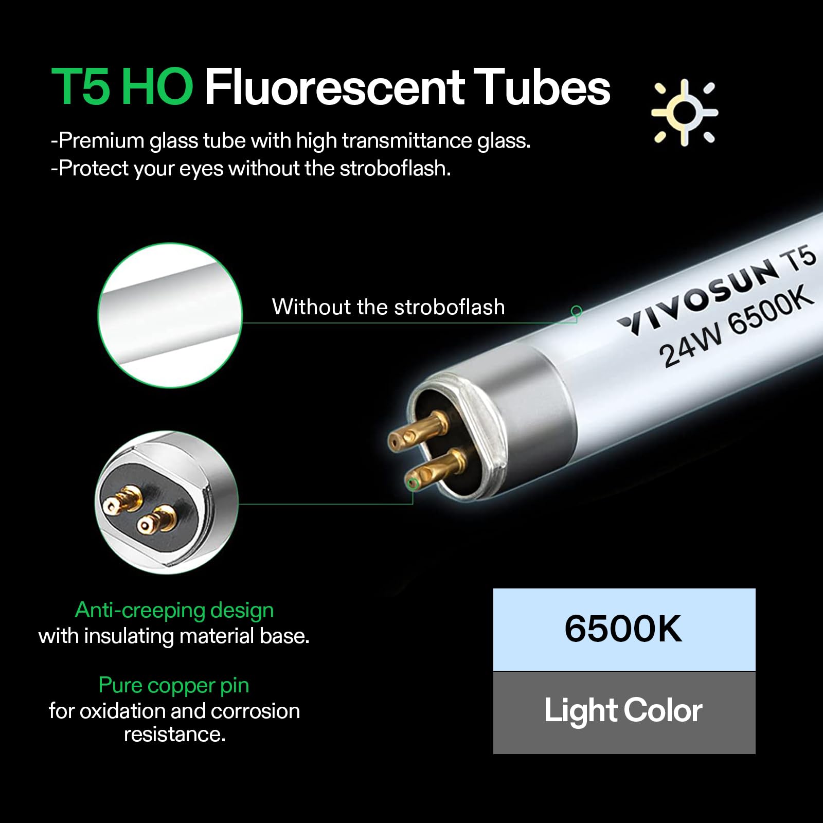 VIVOSUN bulbs next to a ruler showing 22-inch length for size verification