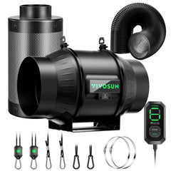 VIVOSUN T6 assembled kit front view showing components and easy setup benefit