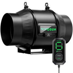 VIVOSUN T6 front view showing fan housing and flange for reliable airflow