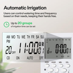 VIVOSUN digital timer and controls visible for scheduling precise irrigation benefit