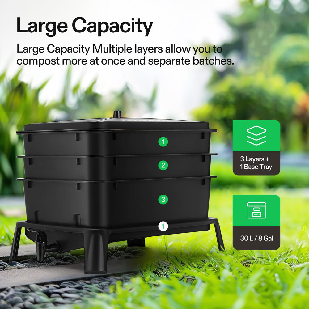 VIVOSUN ventilation slits close-up displaying improved aeration for healthier composting