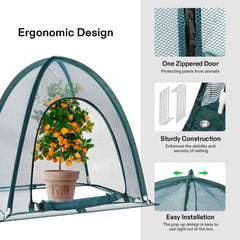VIVOSUN zippered door open for easy access and safe plant tending