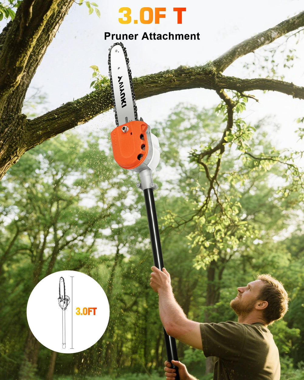 VIYUKI mounted on powerhead demonstrating compatibility and extended reach benefit