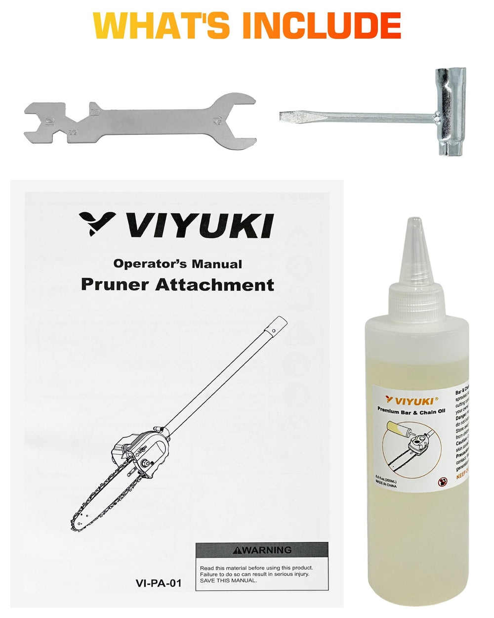 VIYUKI lifestyle image trimming tree branches showing safe overhead access benefit
