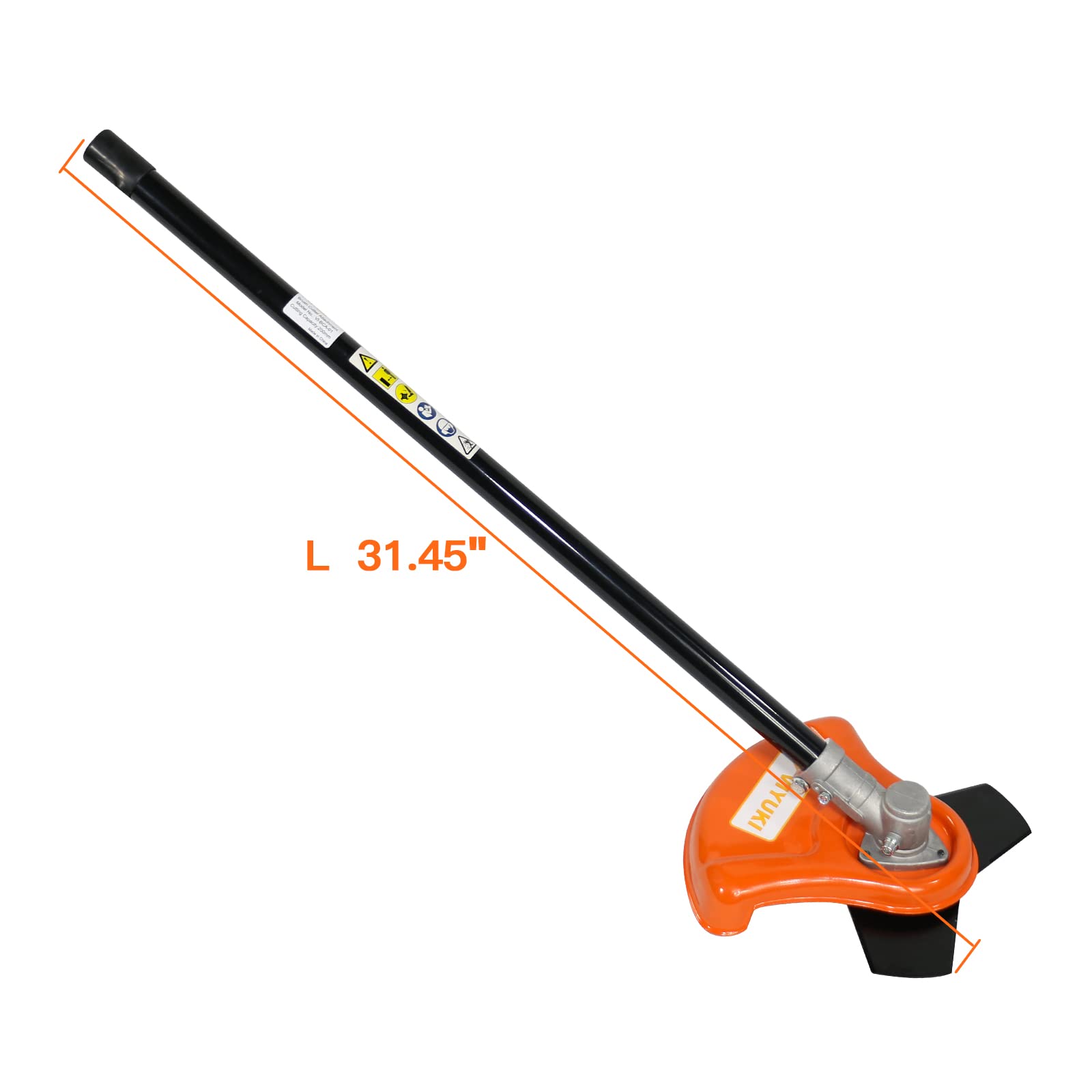 VIYUKI mounted on powerhead cutting tall weeds, improving clearing efficiency