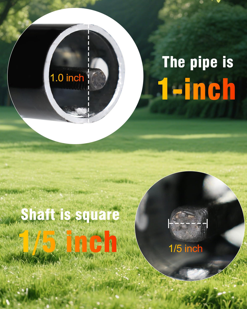 VIYUKI attachment next to ruler showing 8-inch blade scale for fit clarity