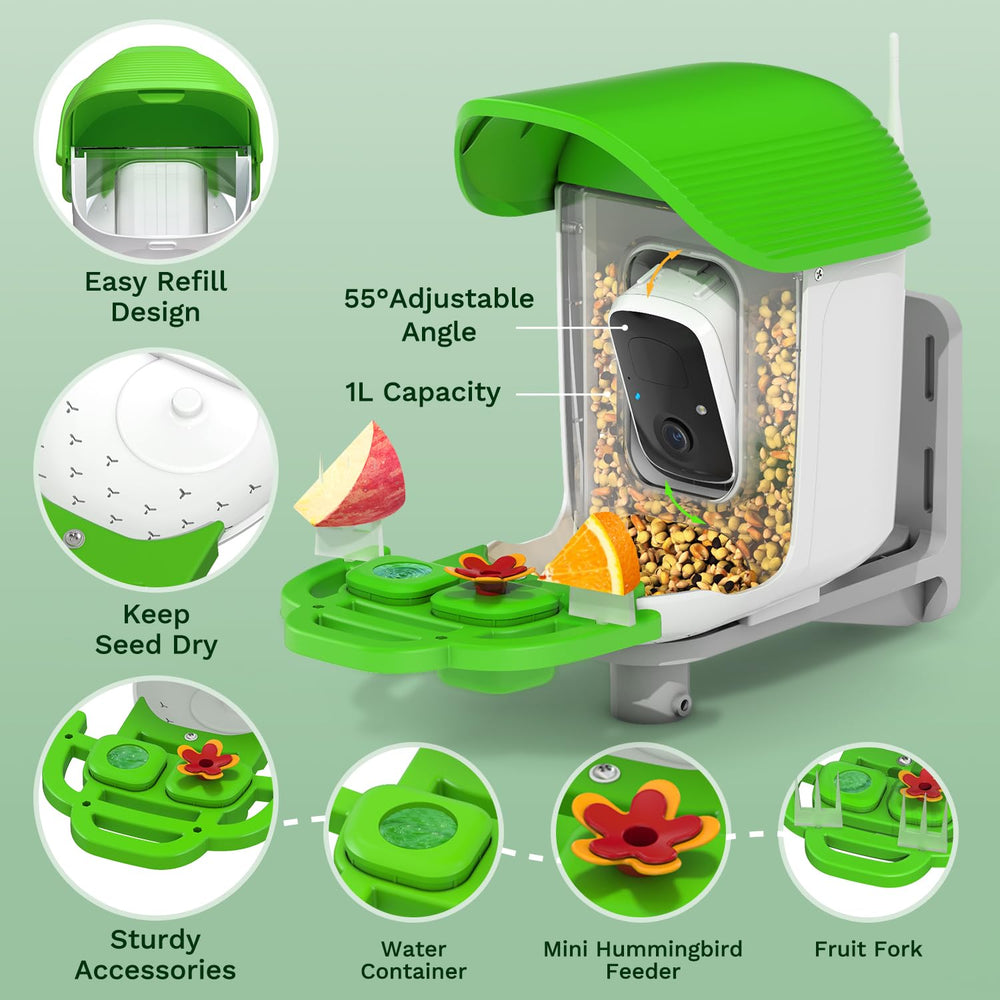 VIZIUUY fruit holder and jelly cup presenting varied food to attract species