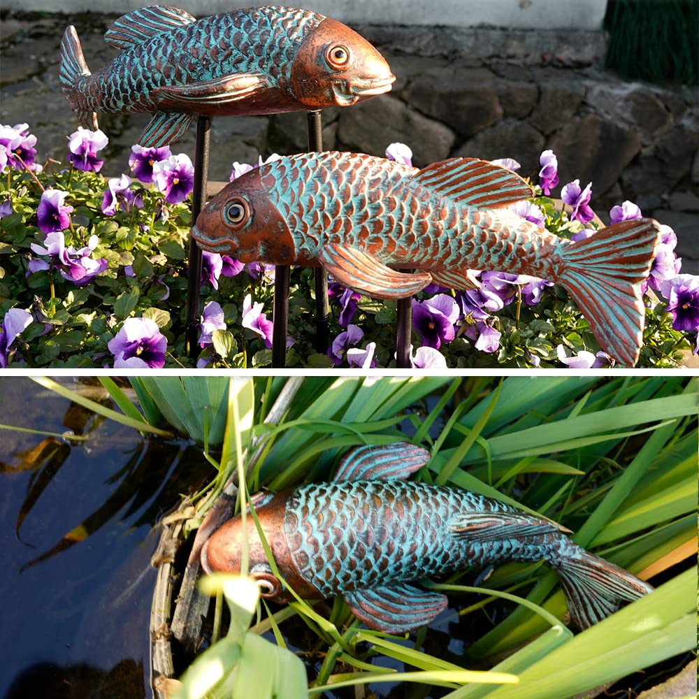 VKEVOC pair by pond edge showing serene placement and cohesive garden styling