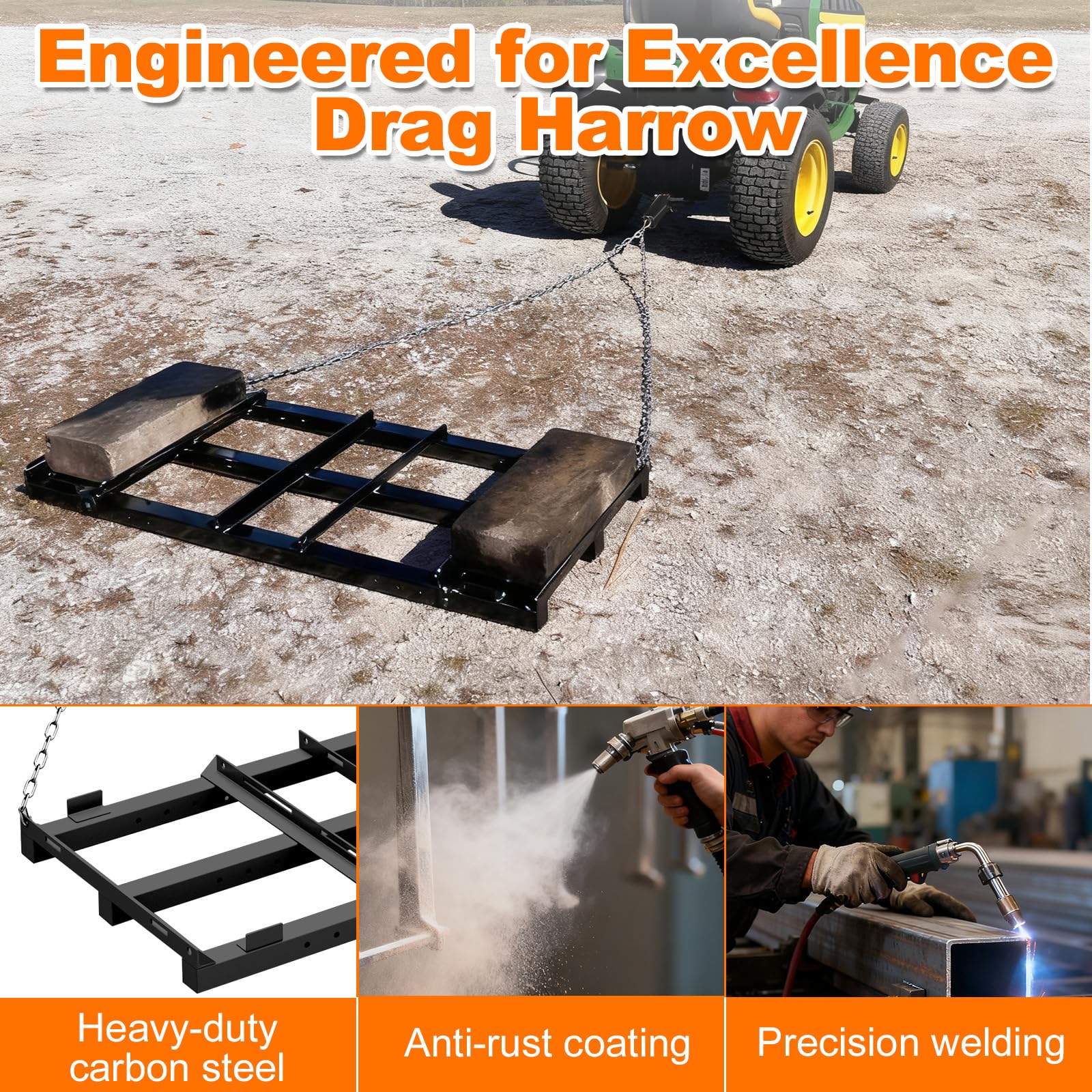 Vlaeng galvanized chains detail showing corrosion resistance and strength