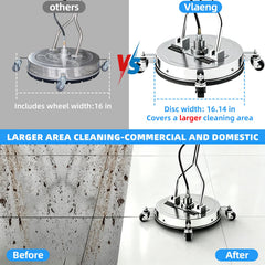 Vlaeng adjustable dual-handle and 360-degree wheels for ergonomic control