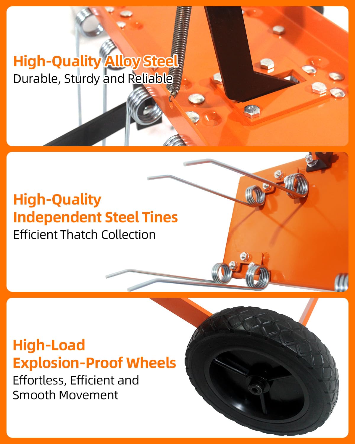 Vlaeng heavy-duty wheels and tires for smooth towing and turf protection