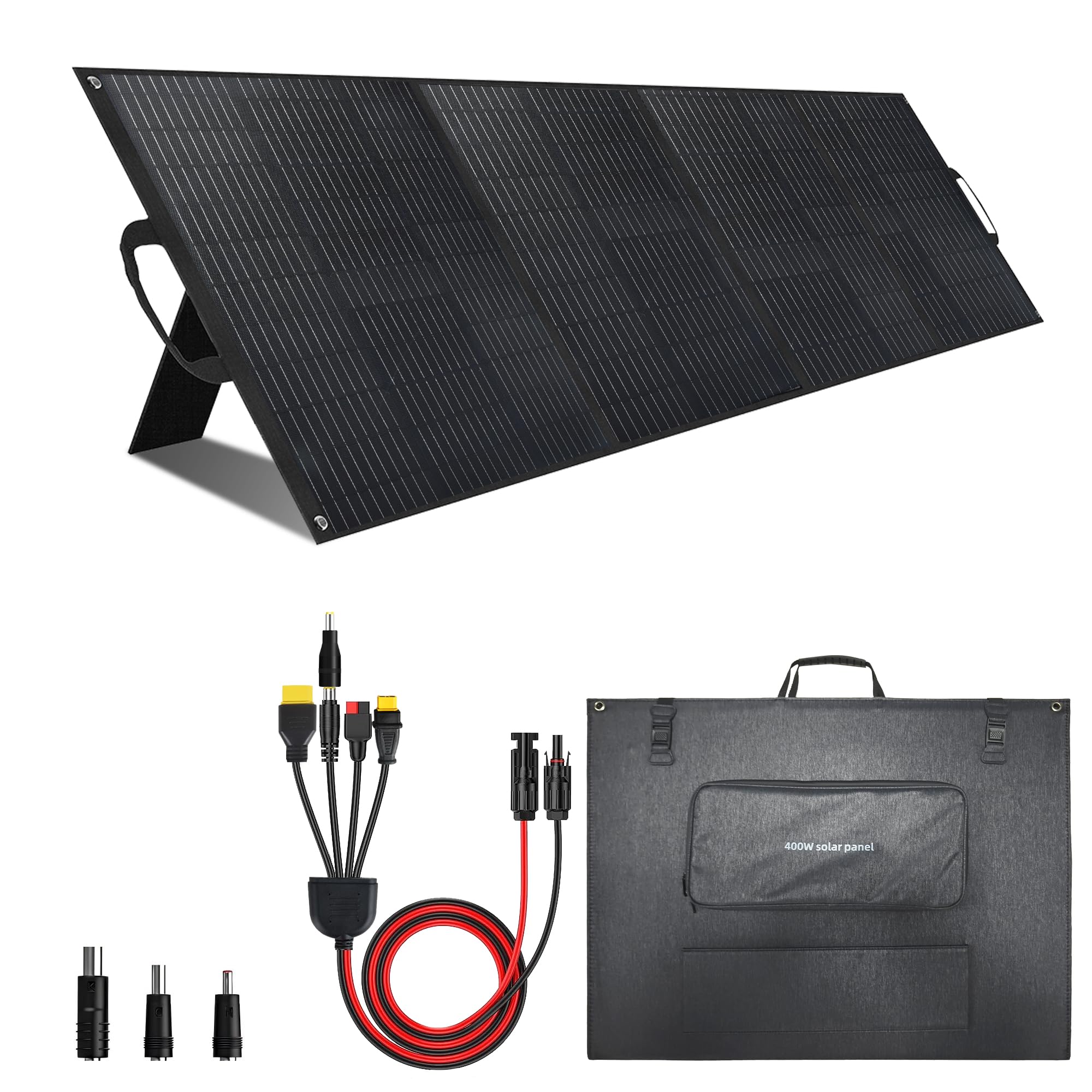 VLAIAN folded 400W front view showing compact portability and travel-ready convenience