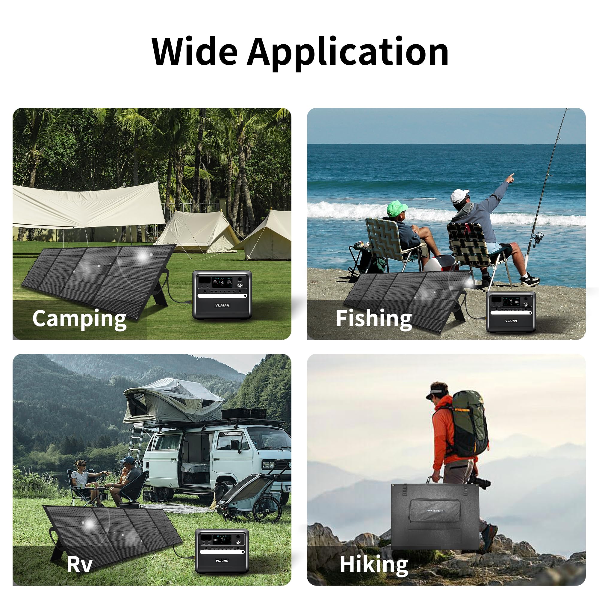 VLAIAN panel beside backpack for scale showing lightweight foldable design advantage