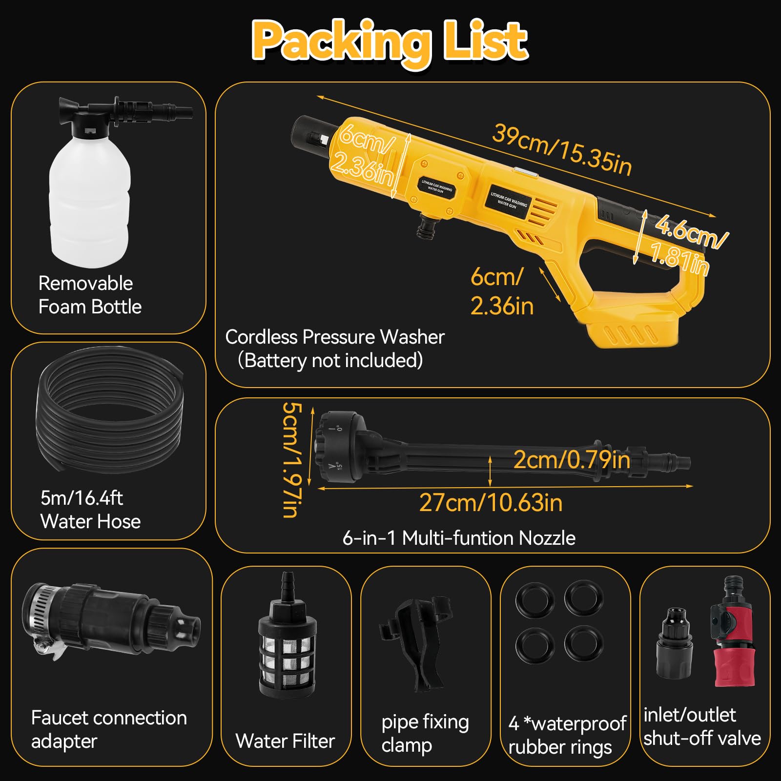 VLBPCR extension hose and quick-release connector, easy reach and fast assembly