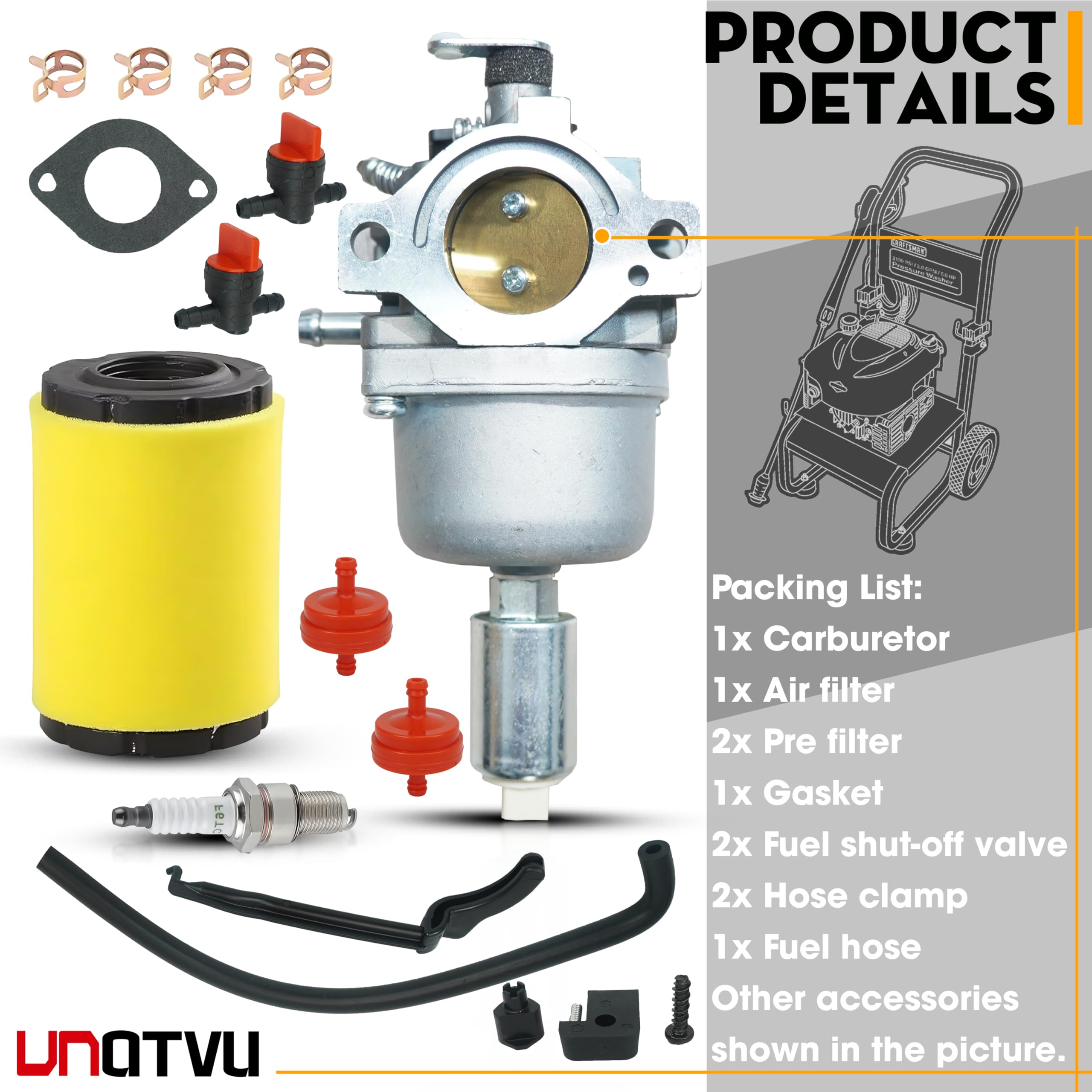VNATVU included gasket and hardware set ready for straightforward installation