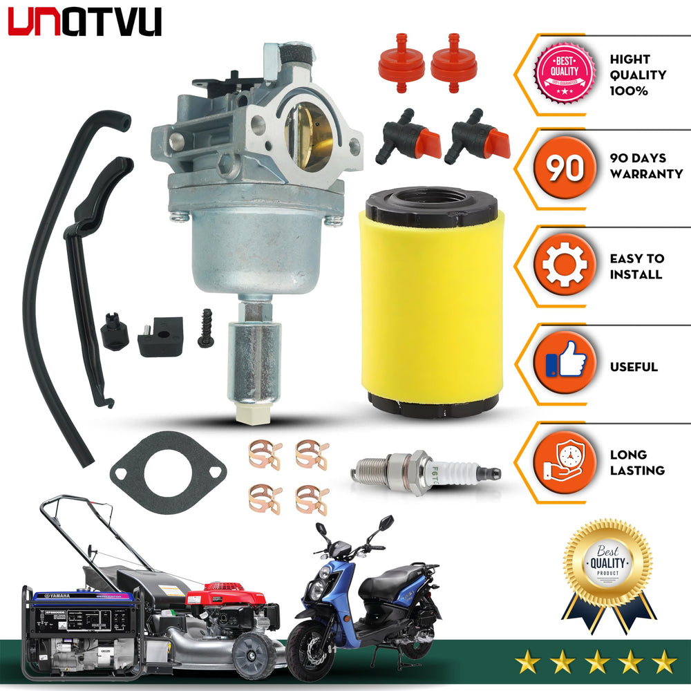 VNATVU carburetor on mower in yard illustrating dependable mowing performance