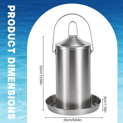 VNHHPCN deep tray close-up reducing spills and conserving water in the feeding area