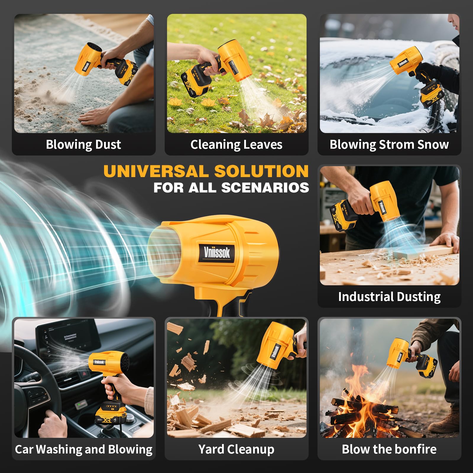 Vniissok label and controls showing easy trigger and variable speed benefit