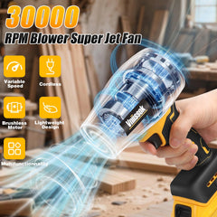Vniissok with DEWALT 20V battery attached demonstrating fast swap power