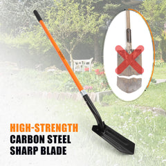 VNIMTI close-up of 4-inch V-blade showing precise trench cutting benefit