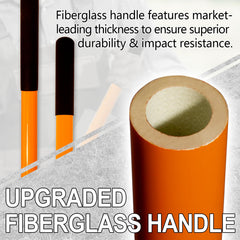 VNIMTI thick fiberglass handle close detail for break-resistance benefit