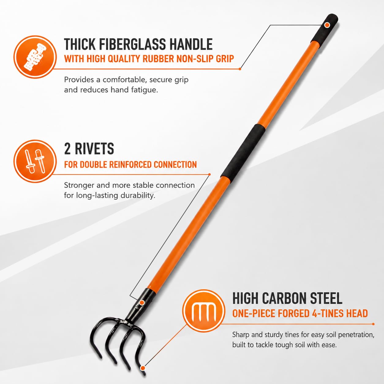 VNIMTI forged high-carbon steel head close-up for lasting strength benefit
