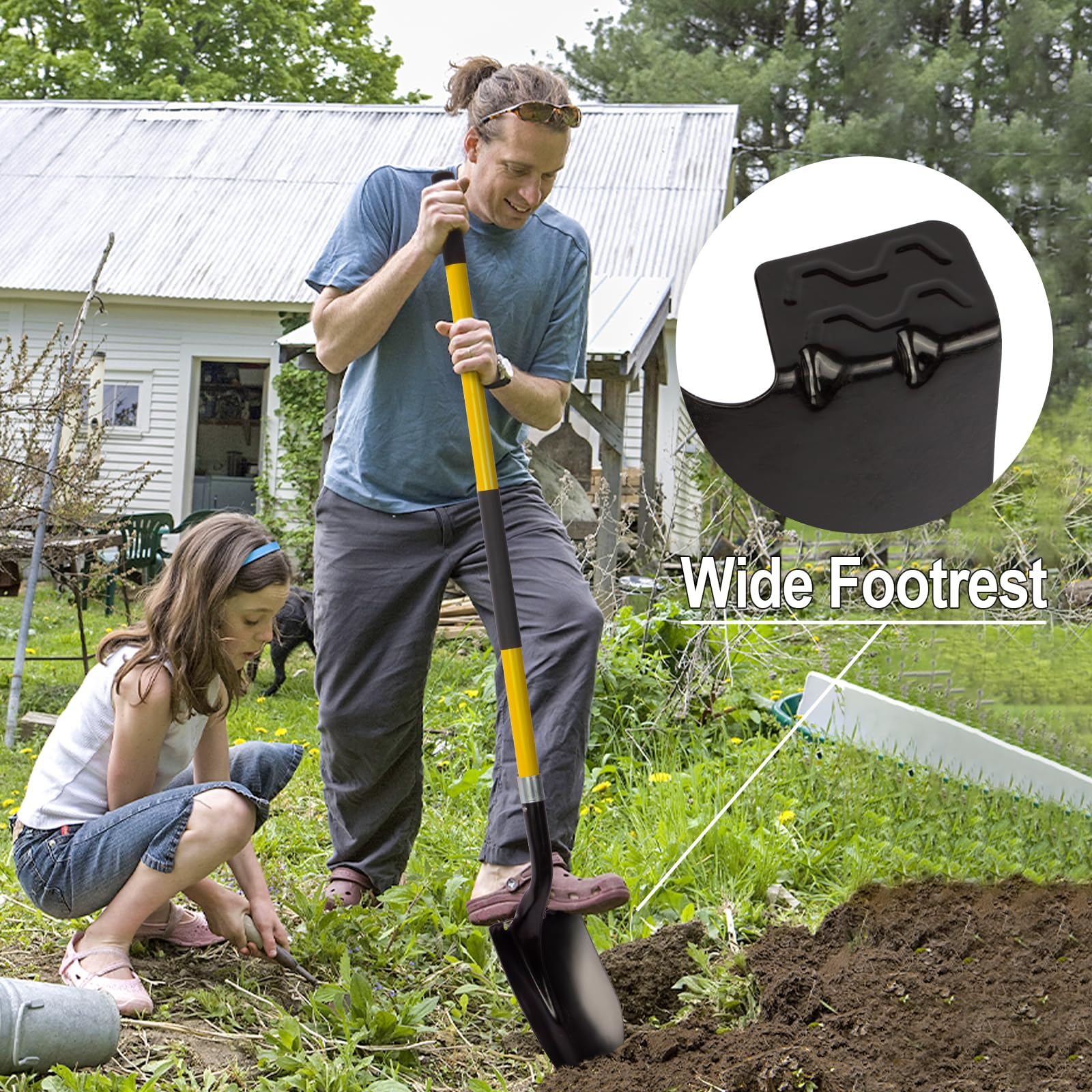 VNIMTI full-length side profile showing 56-inch shaft for improved leverage