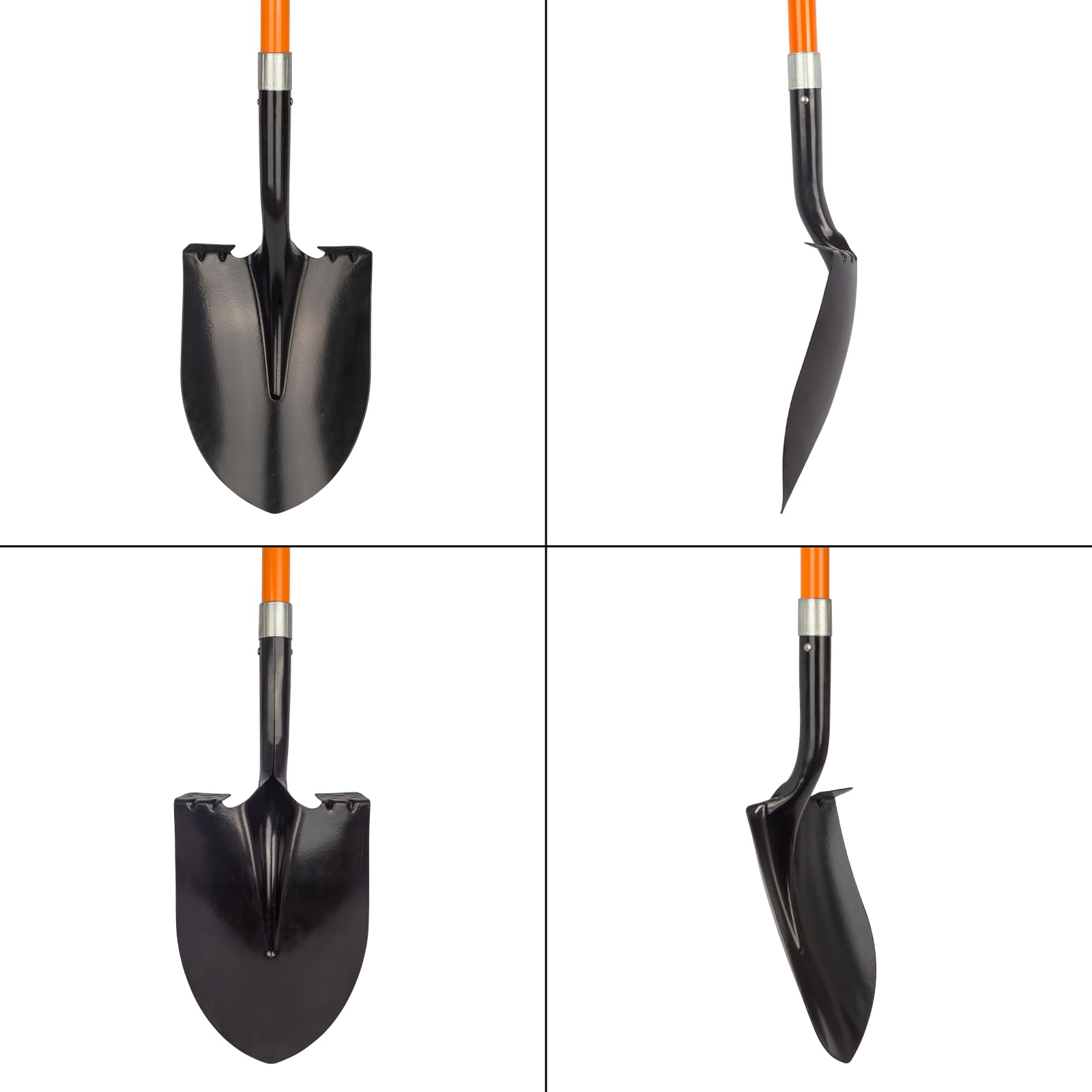 VNIMTI shovel leaning in garden scene showing ready-to-use landscaping benefit