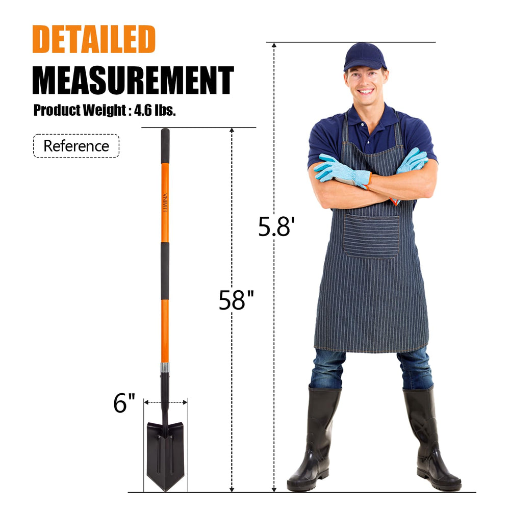 VNIMTI shovel unpacked from box displaying ready-to-use professional quality