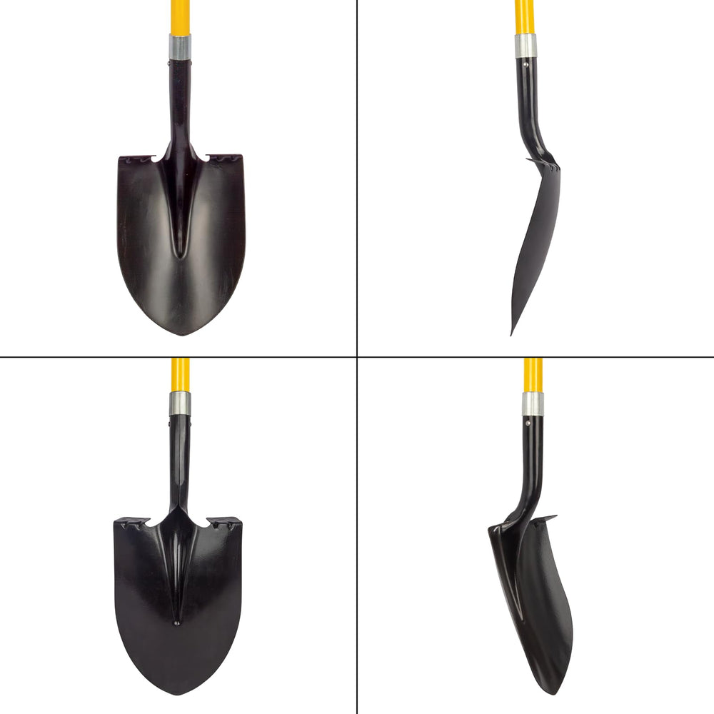 VNIMTI packaged shovel with label highlighting heavy-duty materials and product specs
