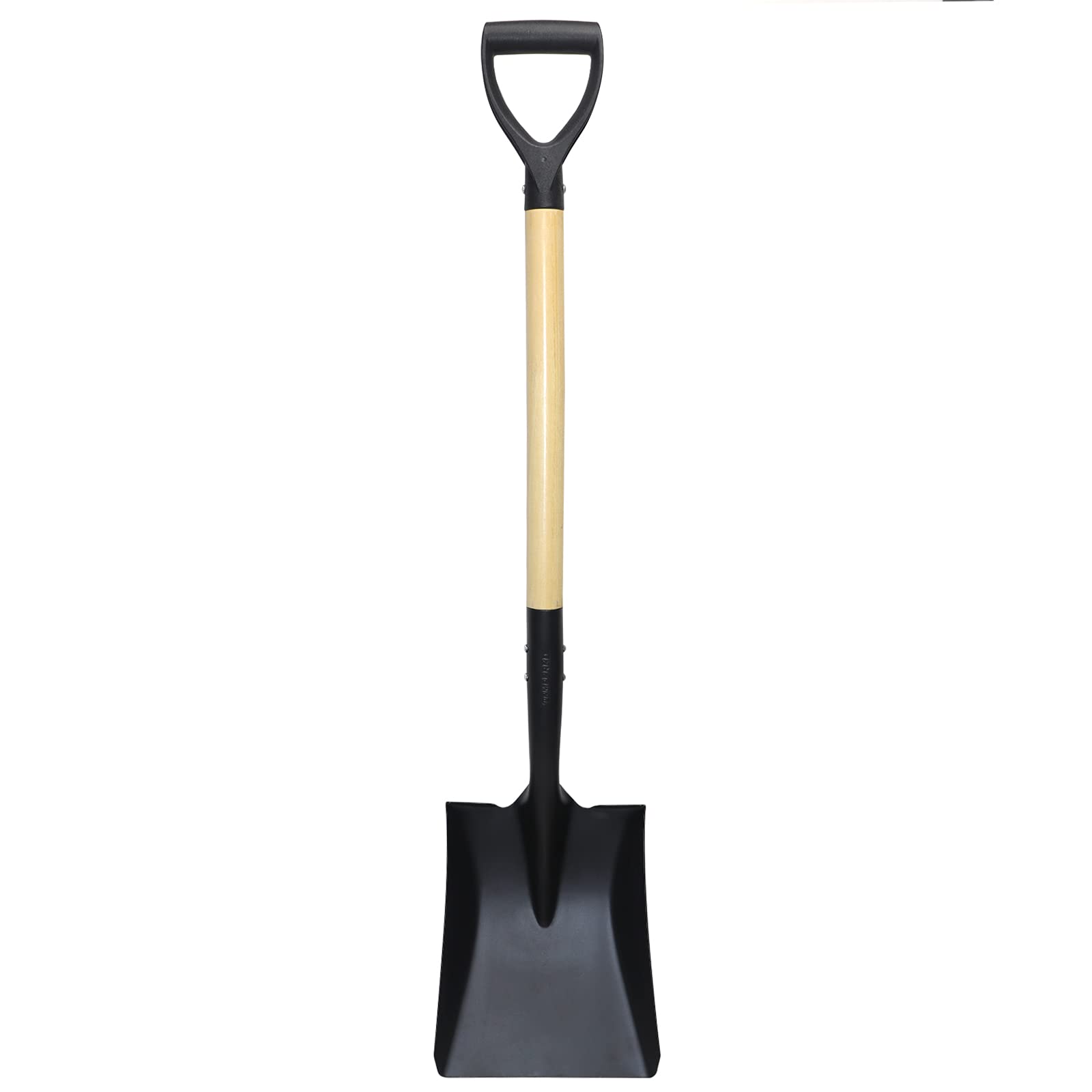 VNIMTI square shovel front view showing full length and design for versatile use
