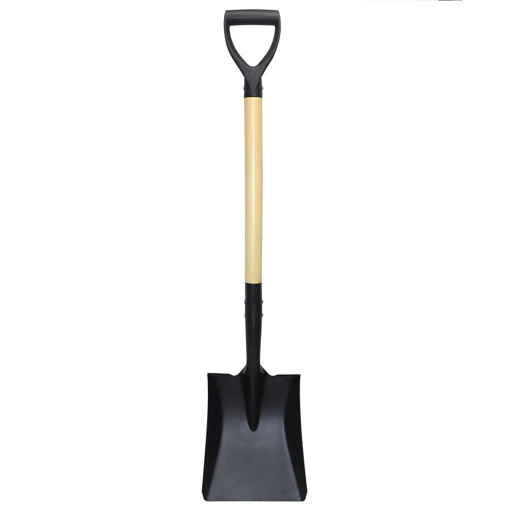 VNIMTI square shovel front view showing full length and design for versatile use