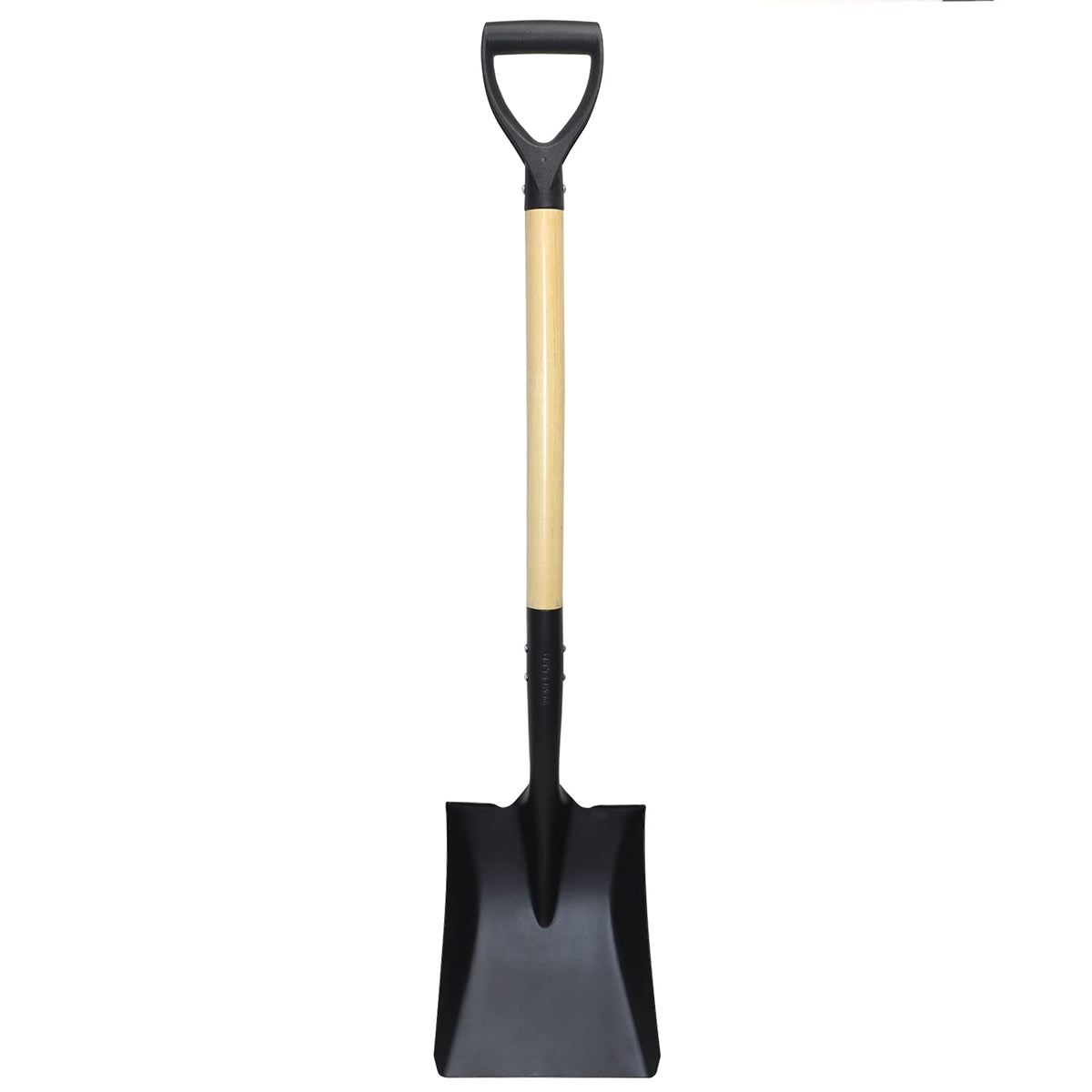 VNIMTI square shovel front view showing full length and design for versatile use