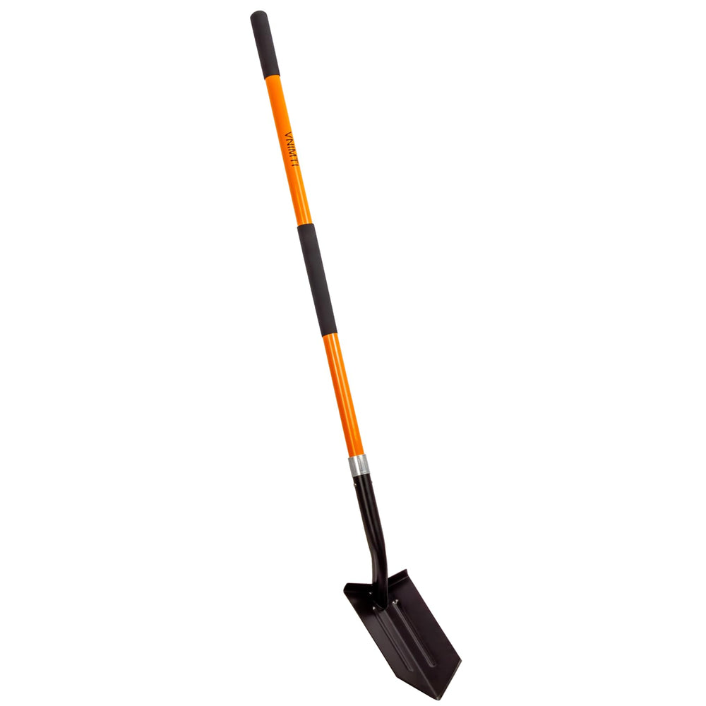 VNIMTI trench shovel front view showing full tool and balance benefits