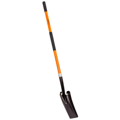 VNIMTI trench shovel front view showing full 58-inch tool and narrow 4-inch blade for precise digging