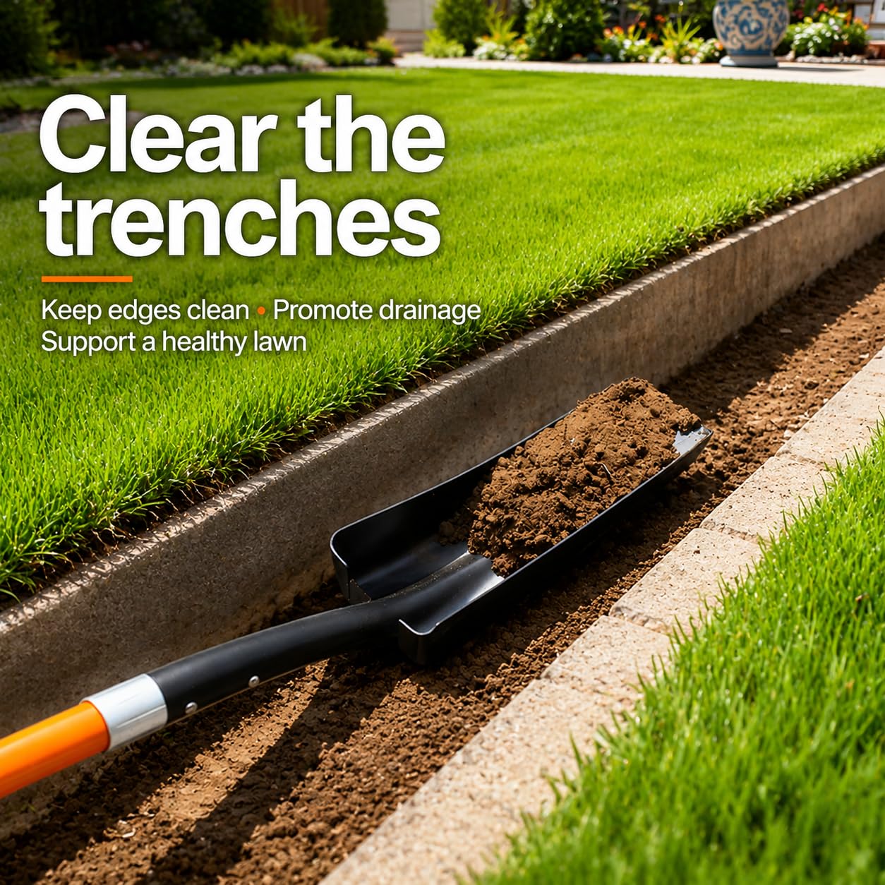VNIMTI reinforced fiberglass handle detail with dual non-slip grips for comfortable, secure hold