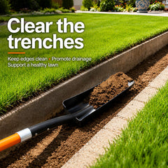 VNIMTI reinforced fiberglass handle detail with dual non-slip grips for comfortable, secure hold