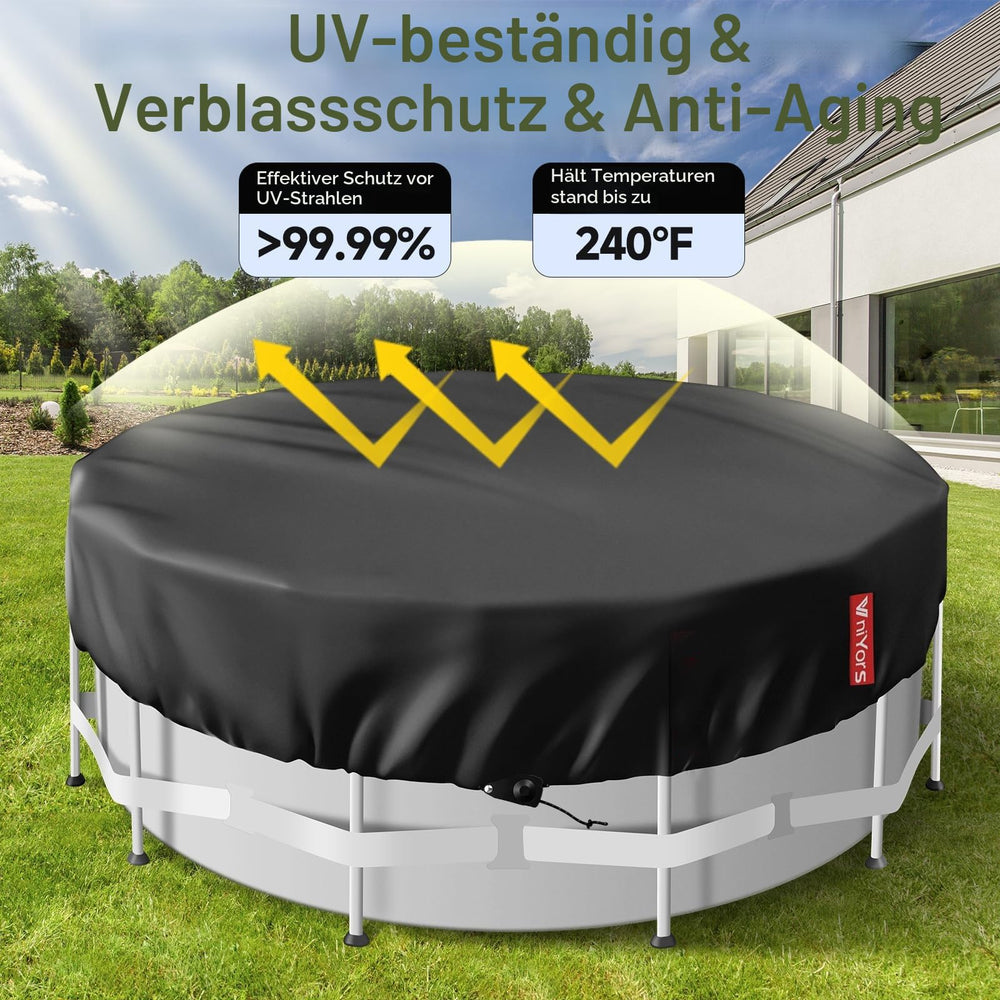 VniYors Velcro rolls attached to pool frame for added anchoring strength