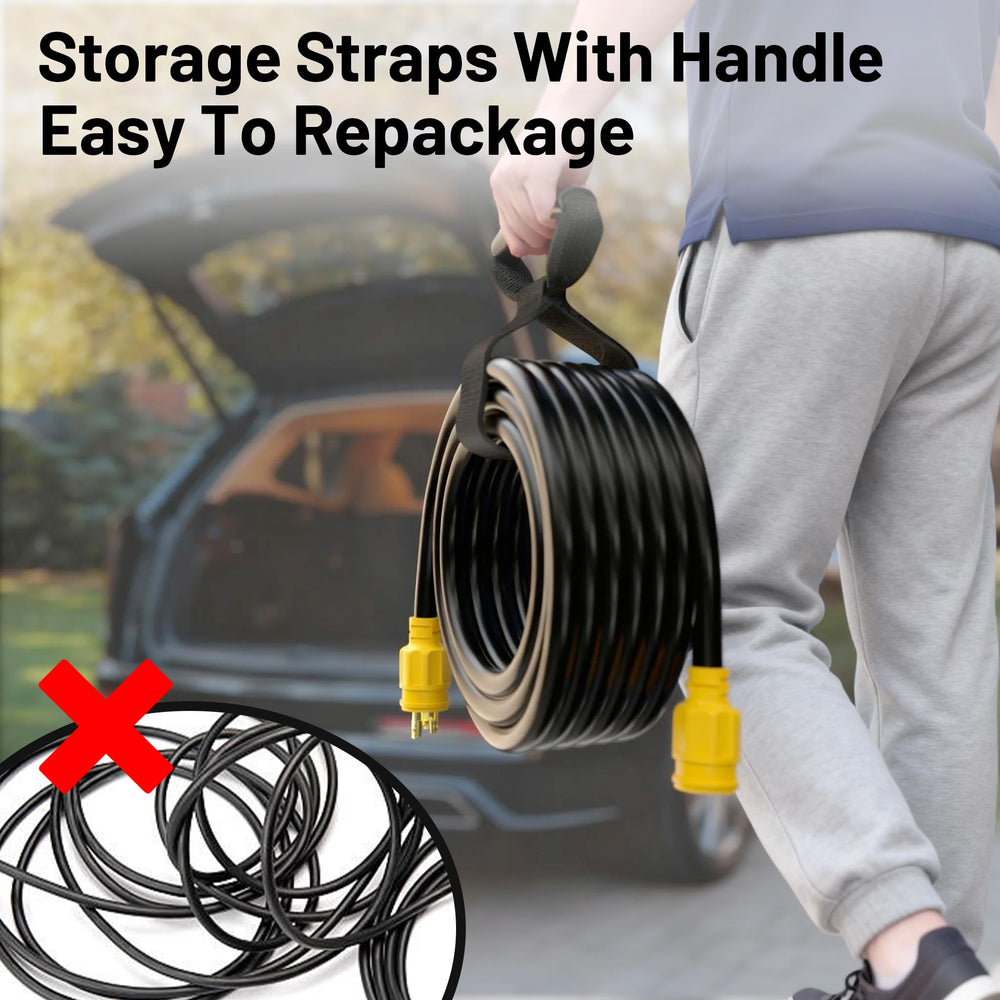 Vockjour neatly coiled with strap demonstrating easy storage and transport